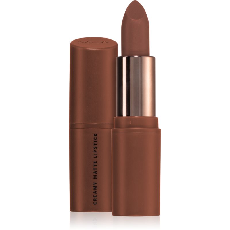 MUA Makeup Academy Creamy Matte krémes rúzs matt hatással árnyalat Sincere 3