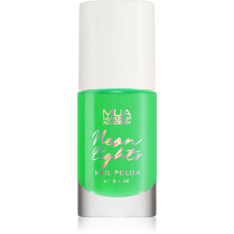 MUA Makeup Academy Neon Lights neon körömlakk árnyalat Acid Lime 8 ml-Ár
