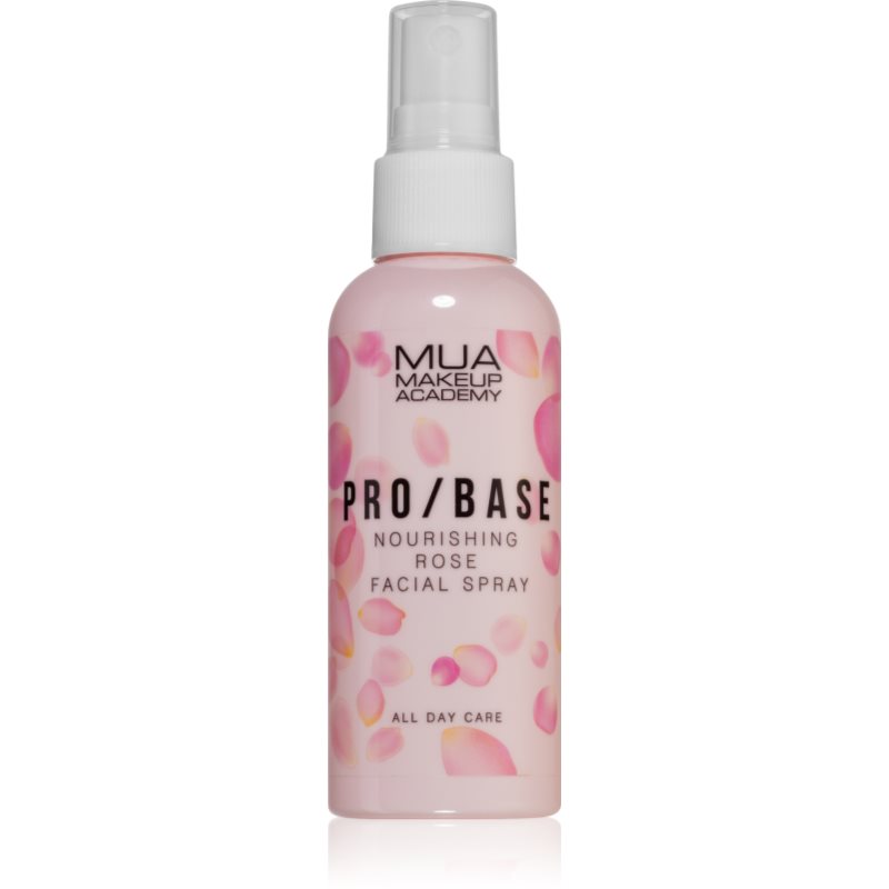 MUA Makeup Academy PRO/BASE Rose smink fixáló spray arcra rózsavízzel 70 ml-Ár