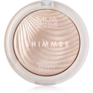 MUA Makeup Academy Shimmer kompakt púderes élénkítő arcra árnyalat Oyster Silk 8 g