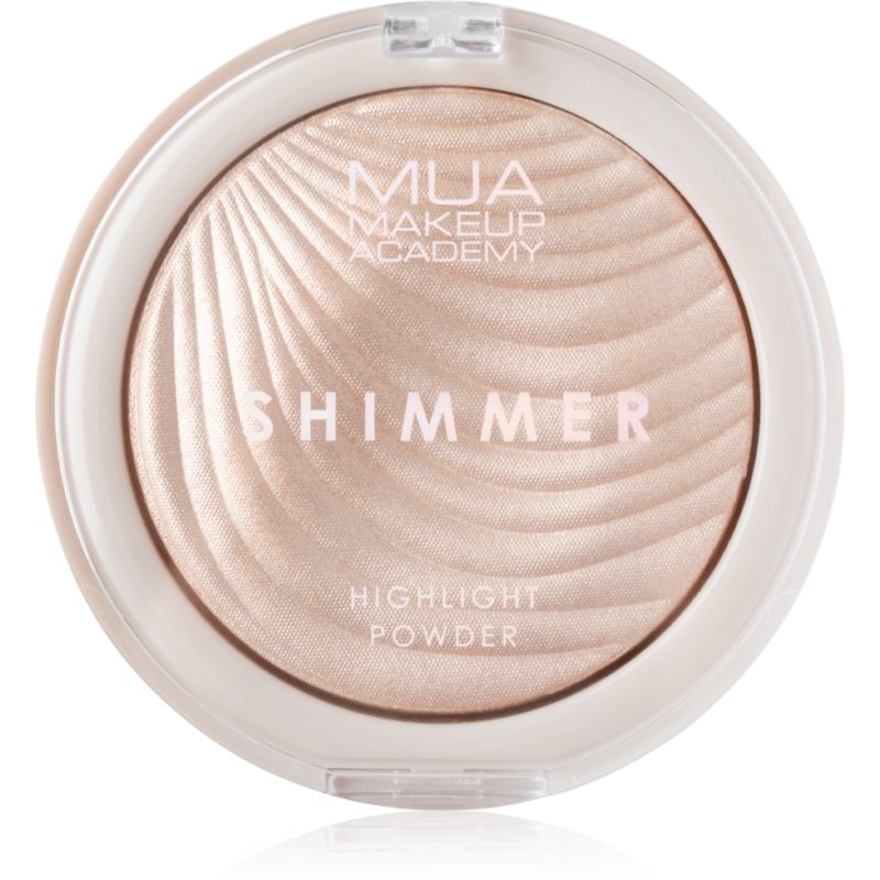 MUA Makeup Academy Shimmer kompakt púderes élénkítő arcra árnyalat Oyster Silk 8 g
