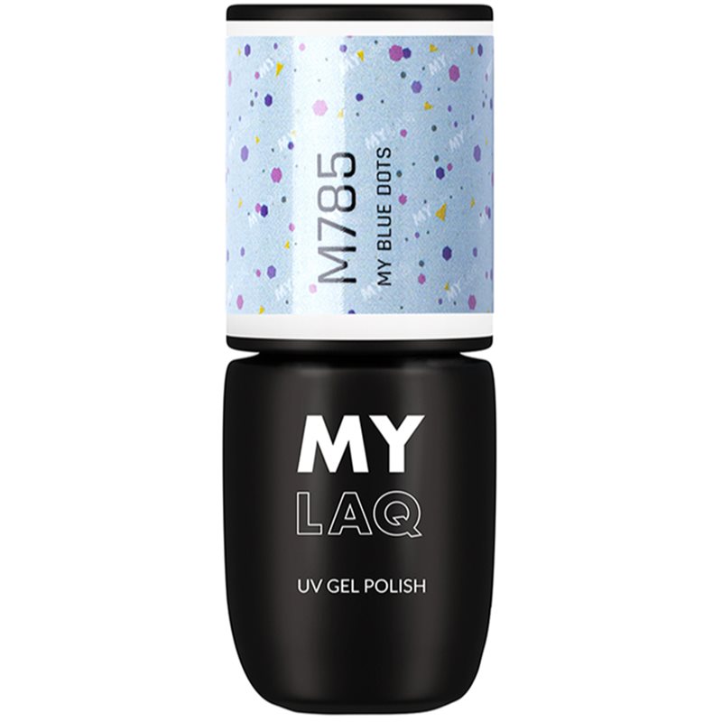 MYLAQ UV Gel Polish géles körömlakk árnyalat My Blue Dots 5 ml-Ár