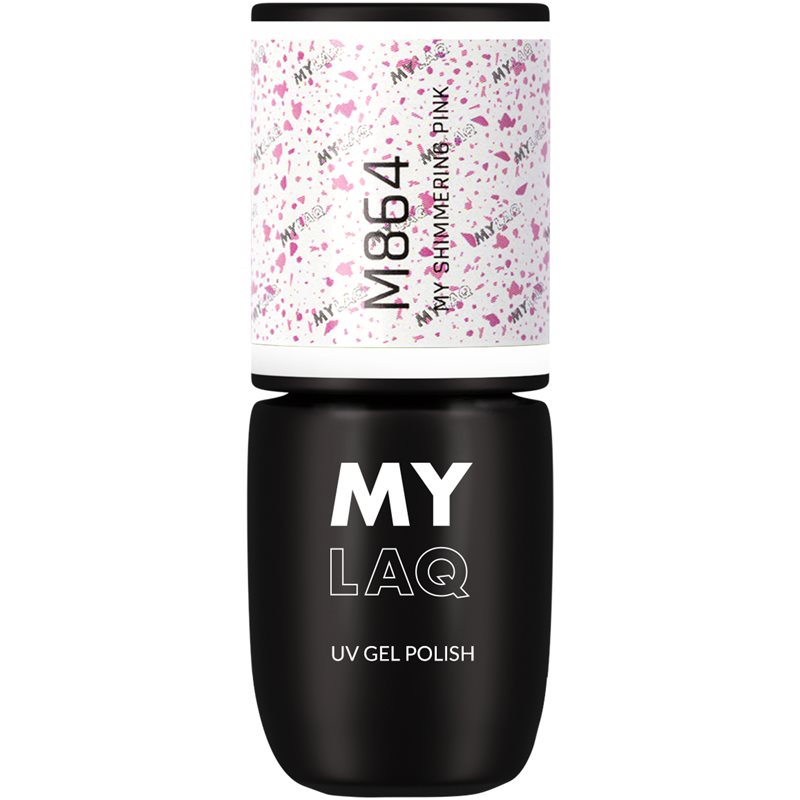 MYLAQ UV Gel Polish géles körömlakk árnyalat My Shimmering Pink 5 ml-Ár