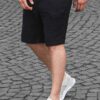 Madmext Black Basic Linen Men's Shorts 6506