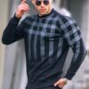 Madmext Black Crew Neck Printed Sweatshirt 6031