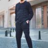 Madmext Black Quilted Patterned Tracksuit 5907