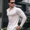 Madmext Ecru Zipper Detailed Knitwear Sweater 5606