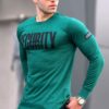 Madmext Green Ripped Detailed Printed Sweatshirt 4126