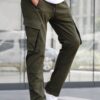 Madmext Khaki Cargo Pocket Jogger Pants 5791