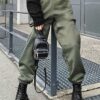 Madmext Mad Girls Khaki Oversize női tréningruha rugalmas lábakkal MG324