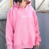 Madmext Mad Girls Pink Printed Oversized Sweatshirt