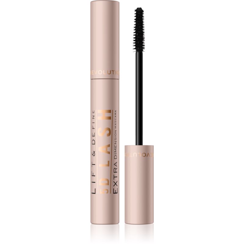 Makeup Revolution 5D Lash Extra szempillaspirál a hosszú és dús pillákért árnyalat Jet Black 14 ml-Ár