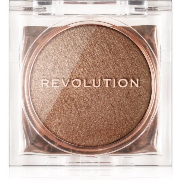 Makeup Revolution Beam Bright kompakt púderes élénkítő arcra árnyalat Bronze Baddie 2