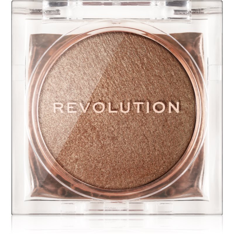 Makeup Revolution Beam Bright kompakt púderes élénkítő arcra árnyalat Bronze Baddie 2
