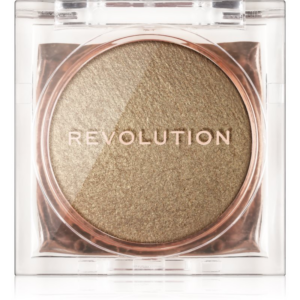 Makeup Revolution Beam Bright kompakt púderes élénkítő arcra árnyalat Golden Gal 2