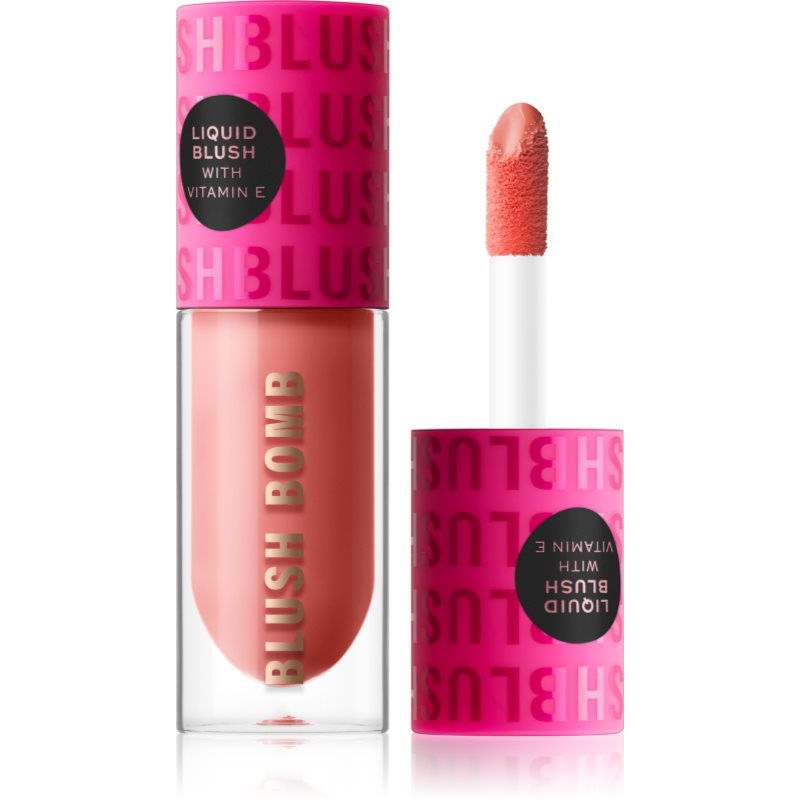 Makeup Revolution Blush Bomb krémes arcpirosító árnyalat Glam Orange 4