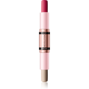Makeup Revolution Blush & Highlight Cream Blush & Highlight stift árnyalat Mauve Glow 2x4