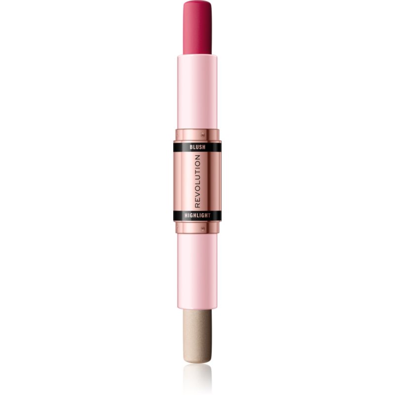 Makeup Revolution Blush & Highlight Cream Blush & Highlight stift árnyalat Mauve Glow 2x4
