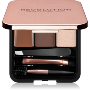Makeup Revolution Brow Sculpt Kit szett a tökéletes szemöldökért árnyalat Medium 2.2 g-Eredeti