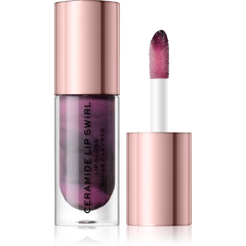 Makeup Revolution Ceramide Swirl hidratáló ajakfény árnyalat Cherry Mauve 4
