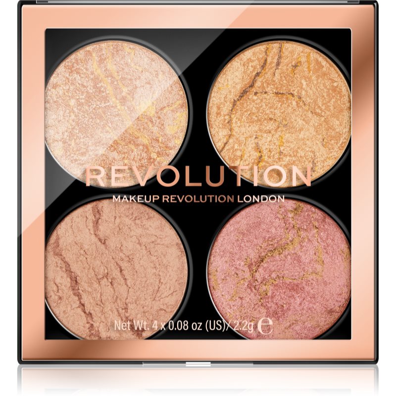 Makeup Revolution Cheek Kit paletta arcra árnyalat Fresh Perspective 4 x 2.2 g-Eredeti