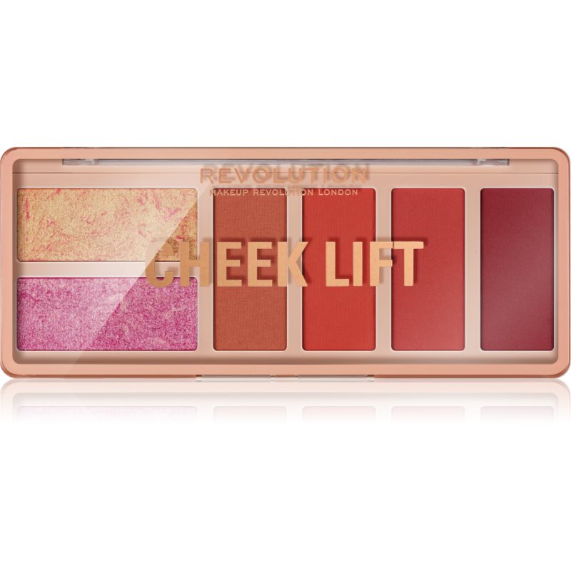 Makeup Revolution Cheek Lift arcpirosító paletta árnyalat Coral Dreaming 6x1