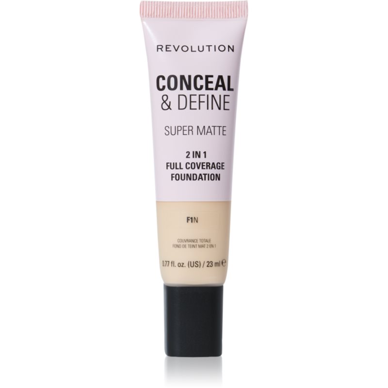 Makeup Revolution Conceal & Define mattító alapozó árnyalat F1N 23 ml-ár