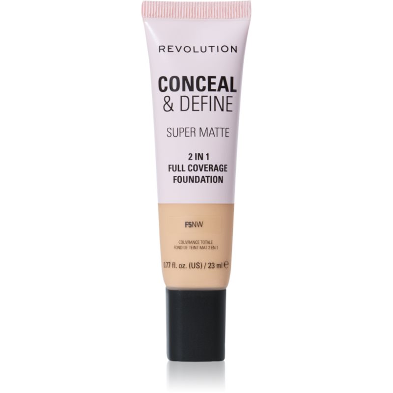 Makeup Revolution Conceal & Define mattító alapozó árnyalat F5NW 23 ml-ár