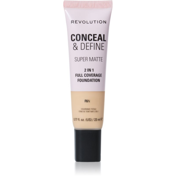 Makeup Revolution Conceal & Define mattító alapozó árnyalat F6N 23 ml-ár