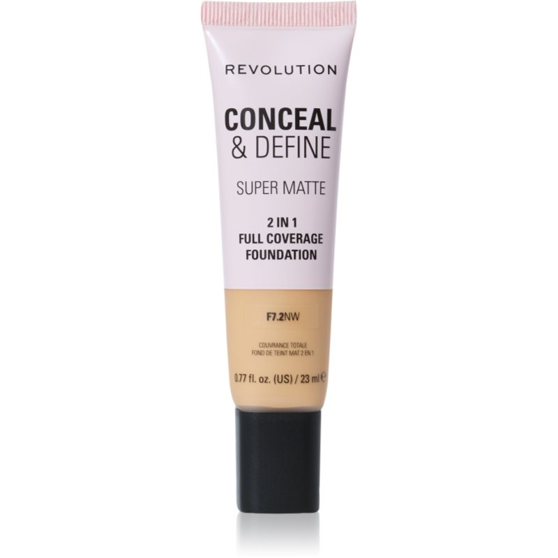 Makeup Revolution Conceal & Define mattító alapozó árnyalat F7.2NW 23 ml-ár