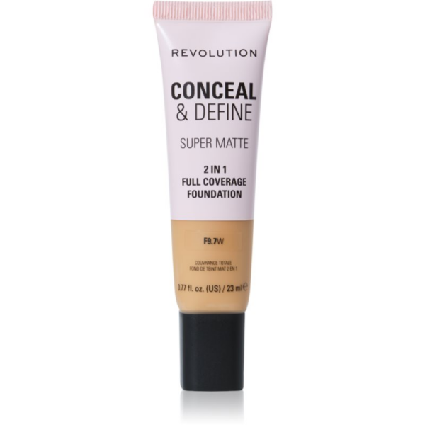 Makeup Revolution Conceal & Define mattító alapozó árnyalat F9.7W 23 ml-ár