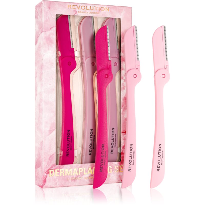 Makeup Revolution Dermaplaning Set szőreltávolító arcra és nyakra 3 db-Ár