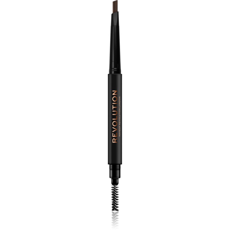 Makeup Revolution Duo Brow Definer precíz szemöldökceruza árnyalat Medium Brown 0
