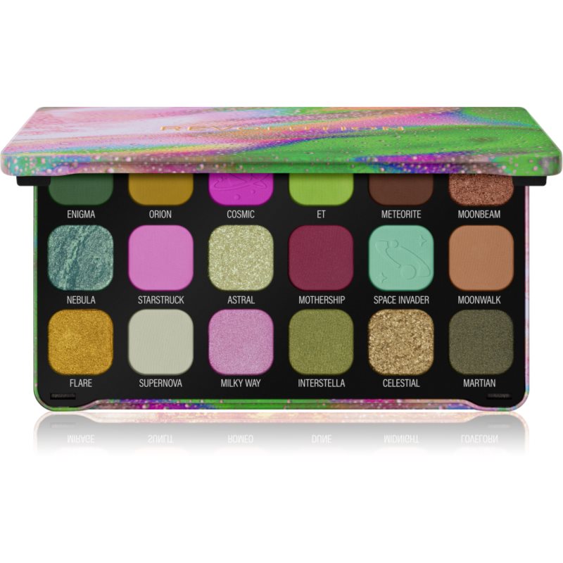 Makeup Revolution Forever Flawless szemhéjfesték paletta árnyalat Astro Nova Green 18x1.1 g