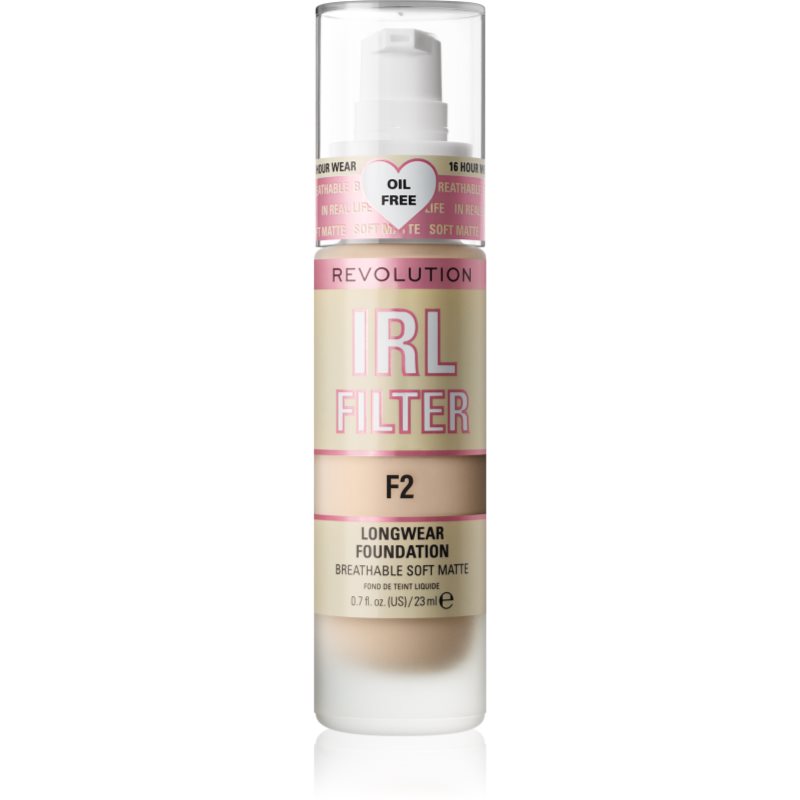 Makeup Revolution IRL Filter tartós matt alapozó árnyalat F2 23 ml-Ár