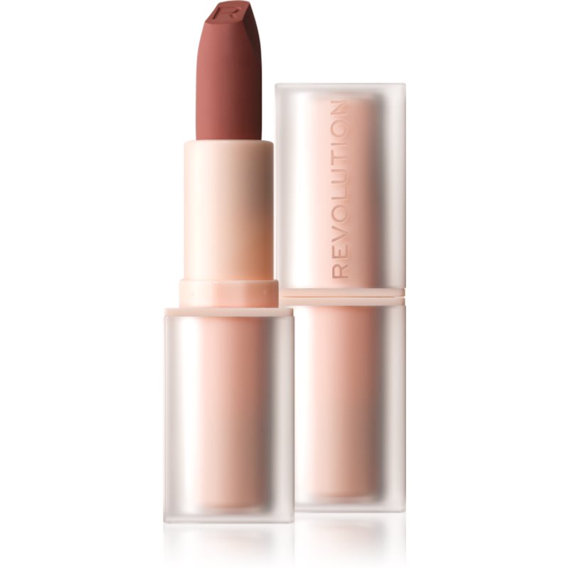 Makeup Revolution Lip Allure Soft Satin Lipstick krémes rúzs szatén finish-el árnyalat Chauffeur Nude 3