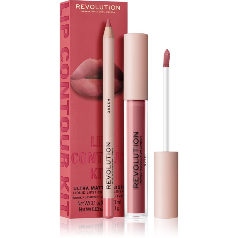 Makeup Revolution Lip Contour Kit ajakápoló készlet árnyalat Queen-Ár