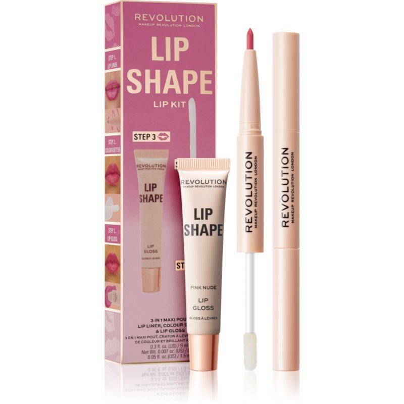 Makeup Revolution Lip Shape Kit ajakápoló készlet árnyalat Pink Nude 1 db-Ár