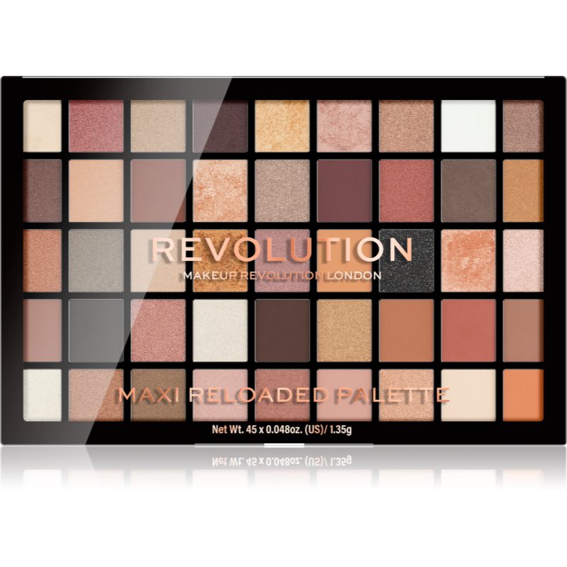 Makeup Revolution Maxi Reloaded Palette púderes szemhéjfesték paletta árnyalat Large It Up 45x1