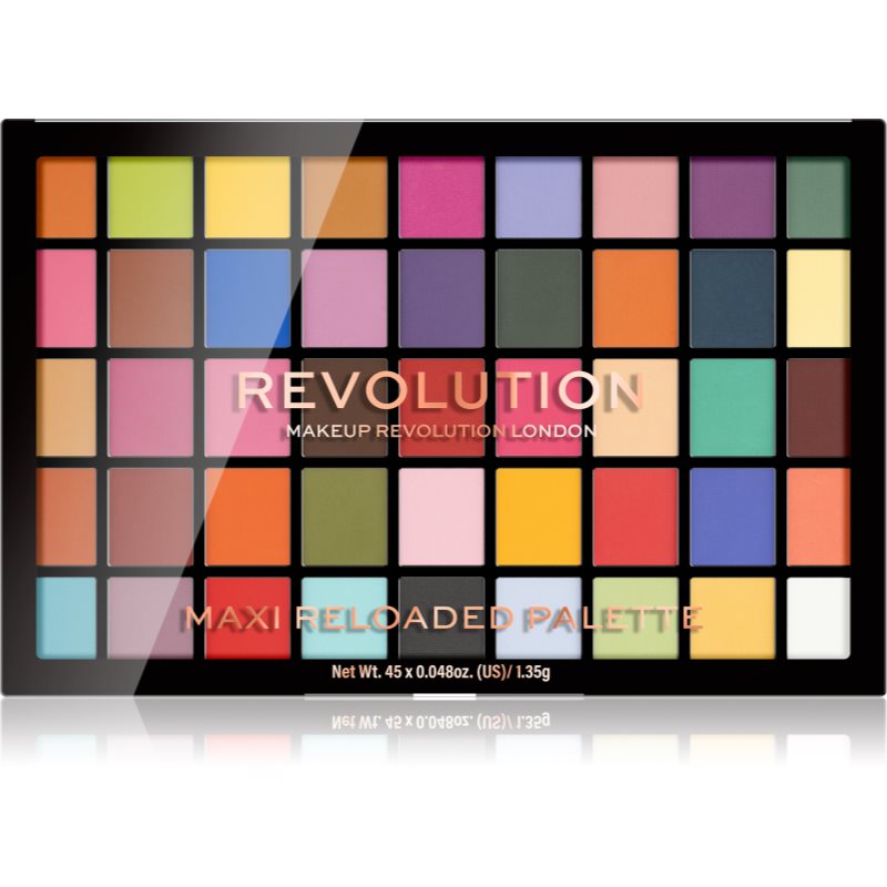 Makeup Revolution Maxi Reloaded Palette púderes szemhéjfesték paletta árnyalat Monster Mattes 45x1.35 g-Eredeti