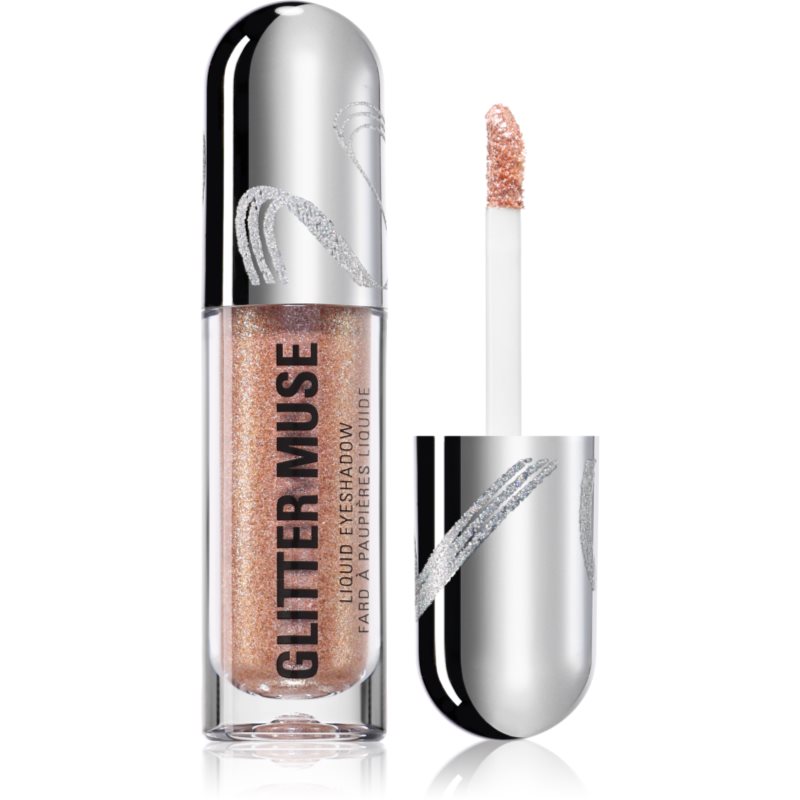 Makeup Revolution Metallic Muse Glitter Muse Folyékony csillámos szemhéjfesték árnyalat Gold 3.5 ml