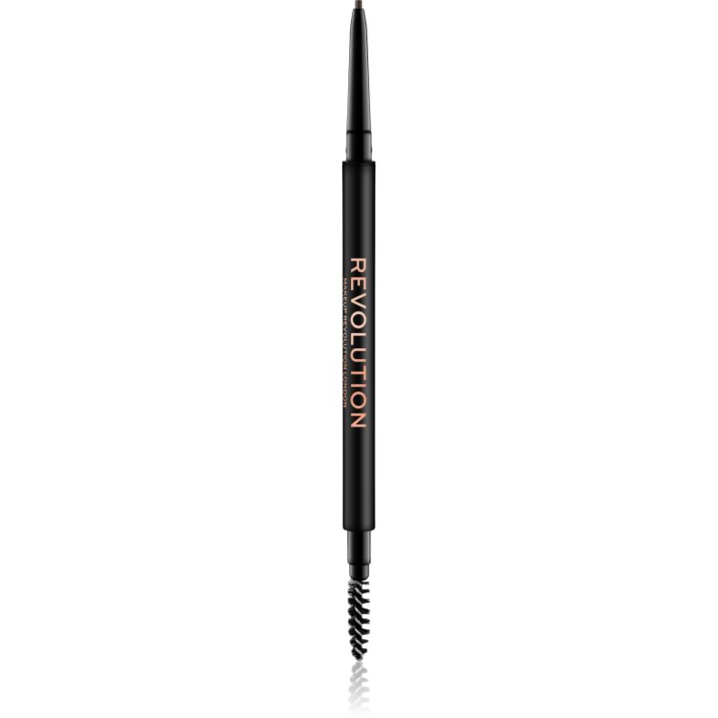 Makeup Revolution Precise Brow Pencil precíz szemöldökceruza kefével árnyalat Dark Brown 0.05 g-Eredeti