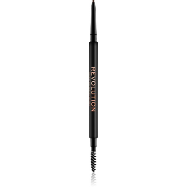Makeup Revolution Precise Brow Pencil precíz szemöldökceruza kefével árnyalat Medium Brown 0.05 g-Eredeti