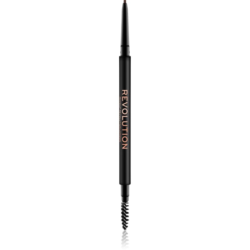 Makeup Revolution Precise Brow Pencil precíz szemöldökceruza kefével árnyalat Medium Brown 0.05 g-Eredeti