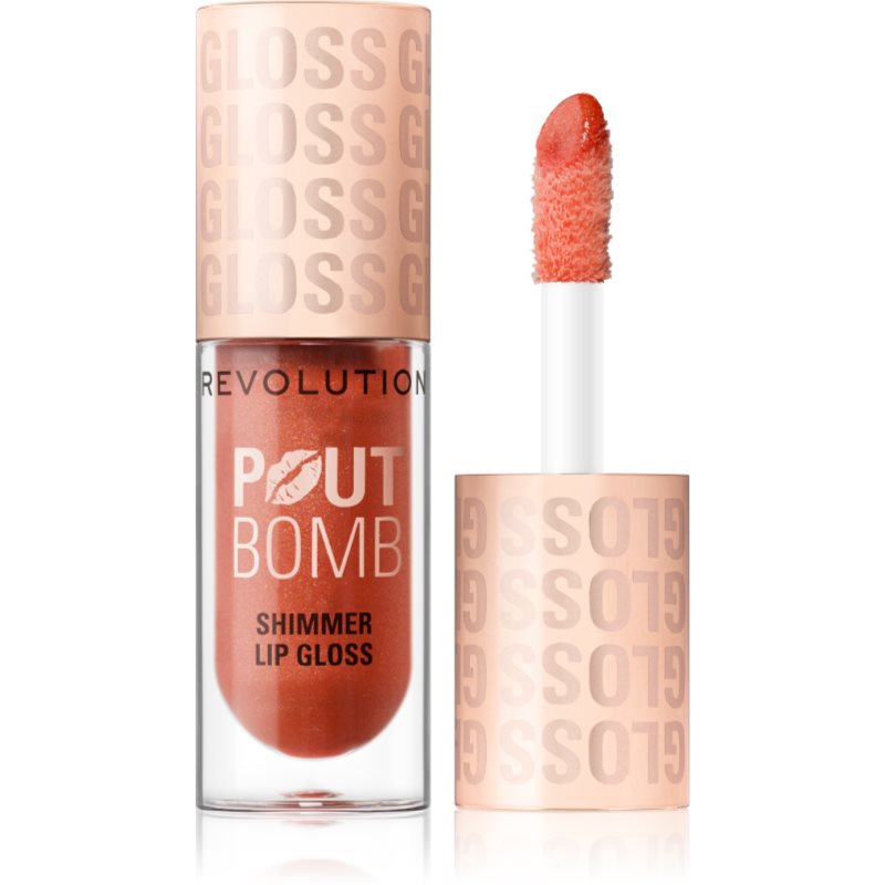 Makeup Revolution Shimmer Gloss csillogó ajakfény árnyalat Gold 4.5 ml