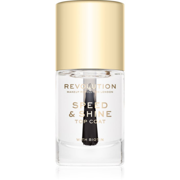 Makeup Revolution Speed & Shine gyorsan száradó körömlakk átlátszó 10 ml-Eredeti