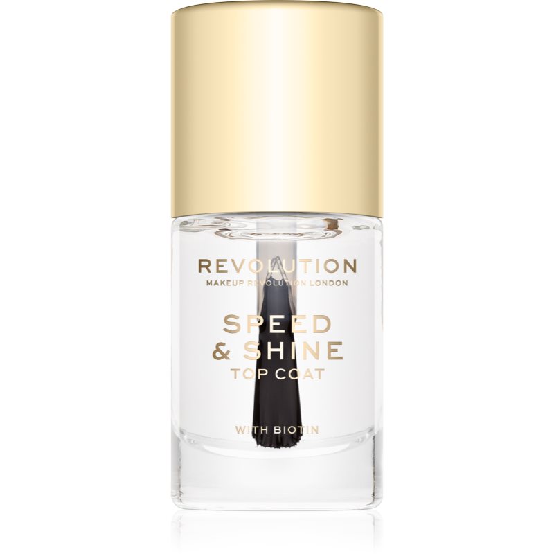 Makeup Revolution Speed & Shine gyorsan száradó körömlakk átlátszó 10 ml-Eredeti