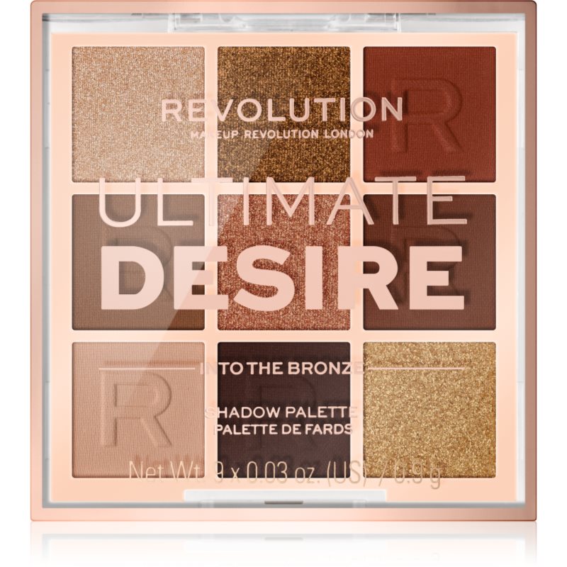 Makeup Revolution Ultimate Desire szemhéjfesték paletta árnyalat Into The Bronze 8