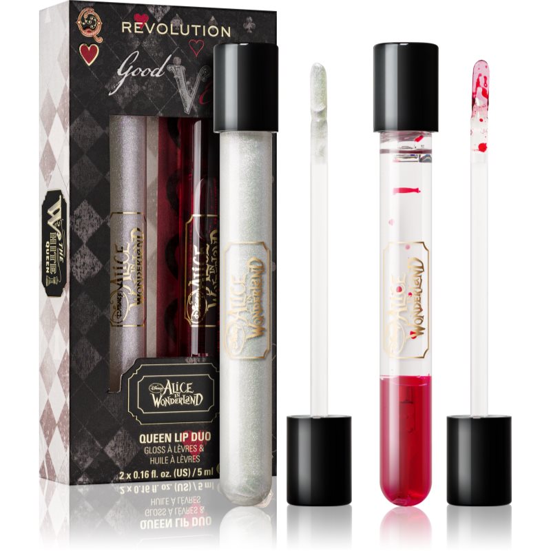 Makeup Revolution X Alice in Wonderland szett az ajkakra árnyalat The Queens Lip Duo 1 db