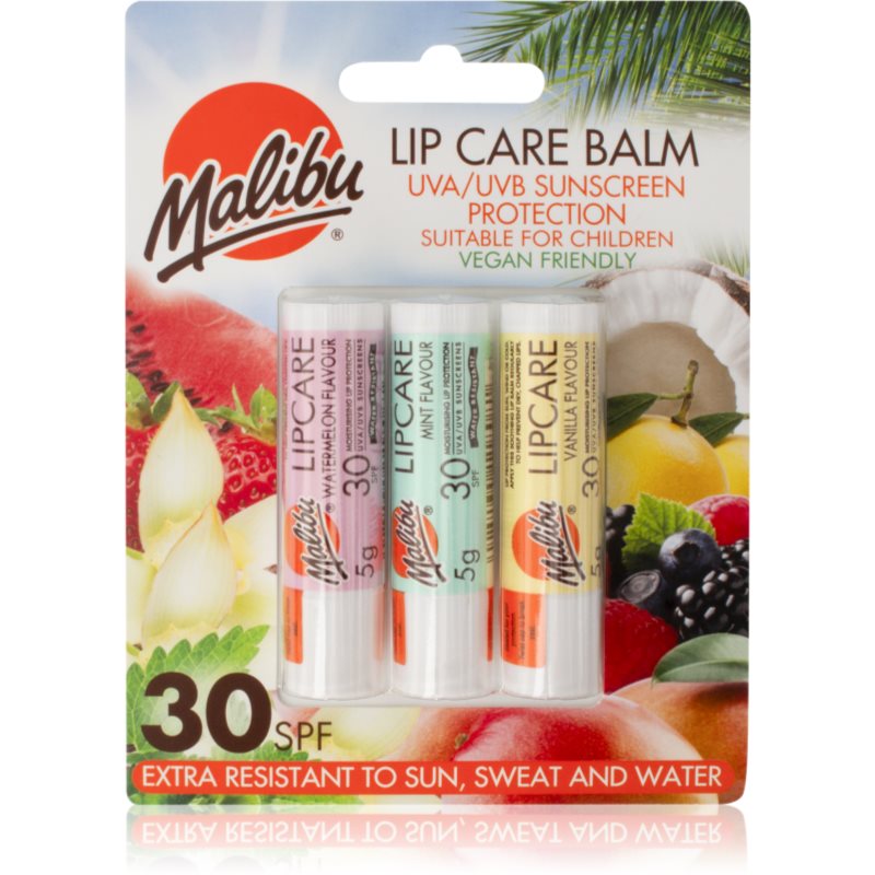 Malibu Lip Care Balm ajakbalzsam SPF 30 3x5 g-Ár
